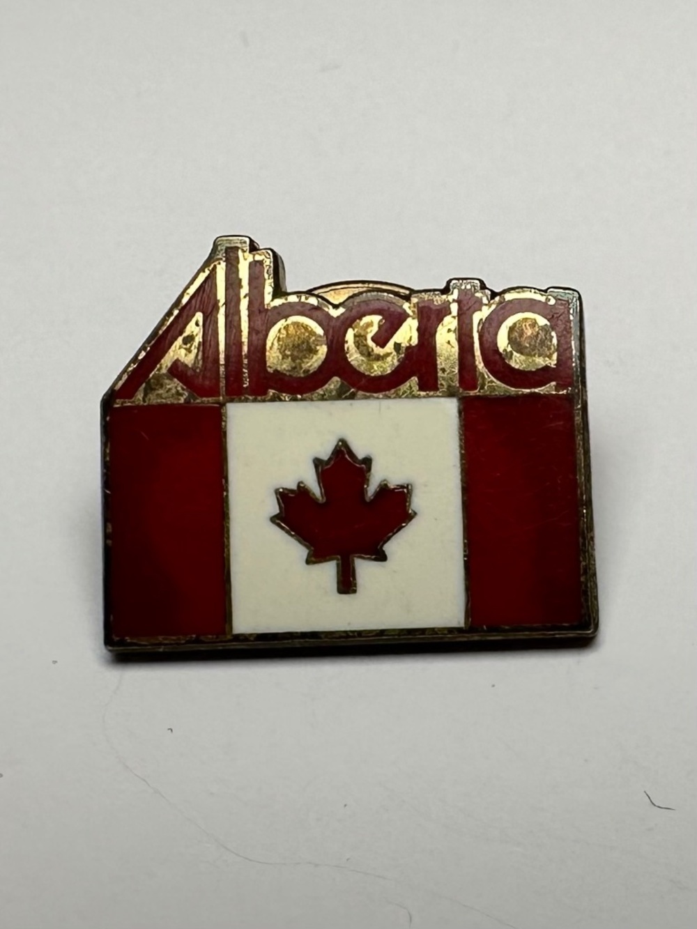 ✨2 for $10✨ Vintage Alberta Canada Flag Lapel Pin Red White Maple Leaf Souvenir